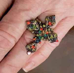 Vintage Stretch Cross Ring